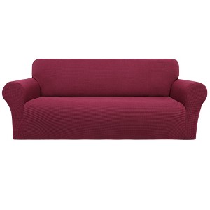 PiccoCasa 200GSM Microfiber Elastic Bottom Spandex Jacquard Fabric Stretch Sofa Slipcover - 1 of 4