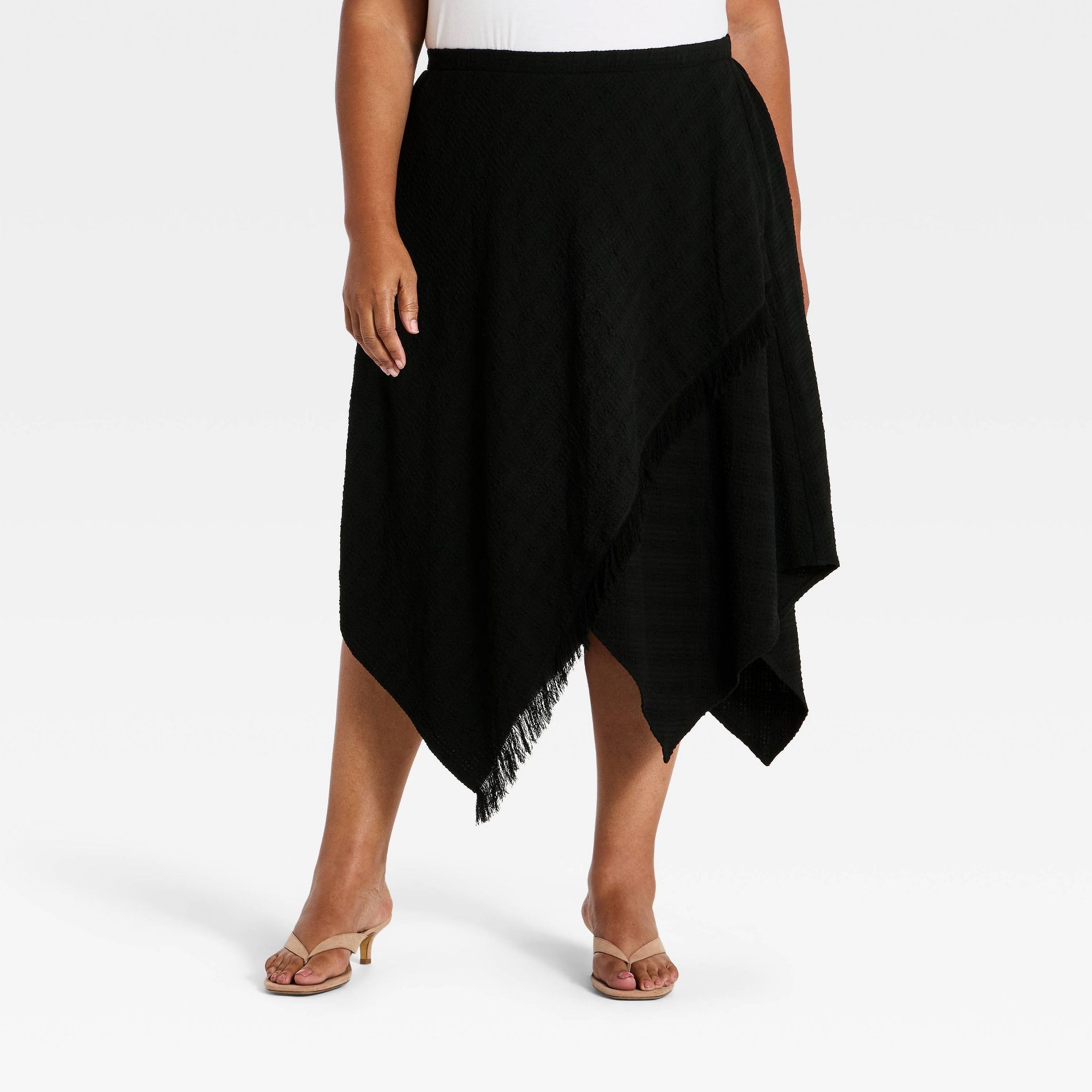 Women's Plus Midi Scarf Skirt - Ava & Viv™