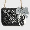 Unique Bargains Faux Pearl Bow Handbag Charms Keychains 1 Pc - 2 of 4