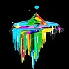 Men's Design By Humans rainbow mountain By kharmazero T-Shirt - 2 of 2