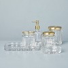 Sculpted Glass Soap/Lotion Pump Dispenser Clear/Brass - Hearth & Hand™ with Magnolia - image 3 of 4