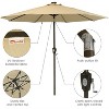 Sunnydaze Outdoor Aluminum Sunbrella Patio Umbrella with Solar LED Light Bars and Tilt - 9' - 3 of 4