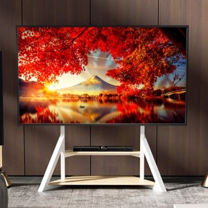 Artloge Heavy Duty Freestand TV Stand Industrial TV Mount Stand Corner TV Floor Stand Adjustable for 65-100" TVs Max Load 220 lbs with Storage Shelves - 1 of 4