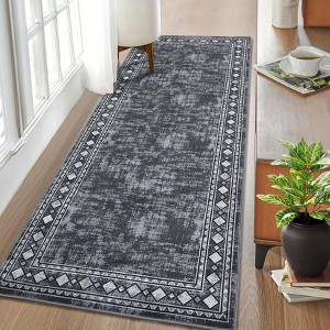 Machine Washable Area Rug Modern Carpet Non-Slip Rug - 1 of 4