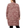 Agnes Orinda Women's Plus Size Contrast Color Open Front Long Sleeve with Pockets Cardigans - 4 of 4