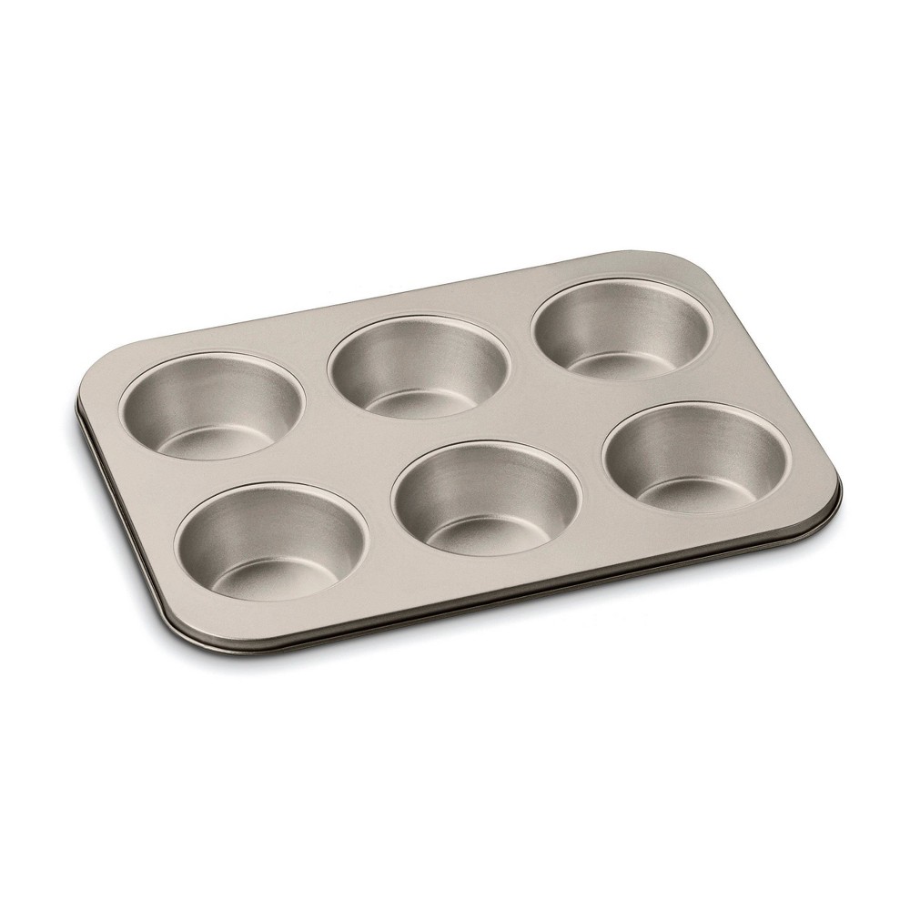 Photos - Bakeware Cuisinart Chef's Classic 6 Cup Non-Stick Champagne Color Jumbo Muffin Pan 
