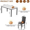 Hooseng 7-Piece Dining Room Table and Chairs Set for 6, Modern Kitchen Table Set with Faux Marble & Metal Frame & 6 PU Leather Chairs - 4 of 4