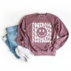 Simply Sage Market Women's Graphic Sweatshirt Football Smiley Face - 2 of 2