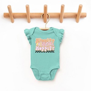 The Juniper Shop Hippity Hoppity Eggs Baby Flutter Sleeve Bodysuit - 1 of 2