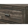 Vynxaria Contemporary 2-Drawer Nightstand - Brown Mixed Finish, Black Metal Pulls, 2 Storage Drawers, Bedroom End Table, Strong & Durable - 4 of 4