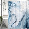 Paaaawaters Blue Marble Shower Curtain, Modern Ombre Fabric Cloth Shower Curtains for Luxury Bathroom Decor - 3 of 4