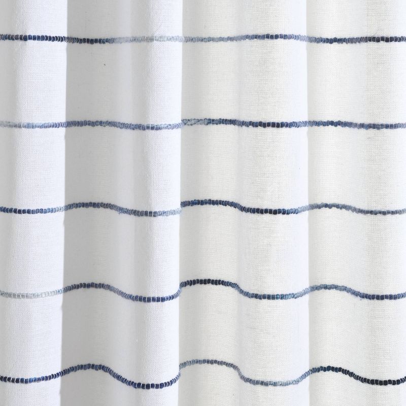 Set of 2 Ombre Striped Yarn Dyed Cotton Window Curtain Panels - Lush Décor, 4 of 9