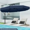 Costway 10 FT Offset Hanging Umbrella  Patio Cantilever Umbrella with Cover Beige/Gray/Navy/Turquoise/Red/Brown - 4 of 4