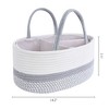 Unique Bargains Woven Handcrafted Odorless Cotton Rope Storage Basket 14.2 x 9.1 x 7.1 Inch 1 Pc - 2 of 4