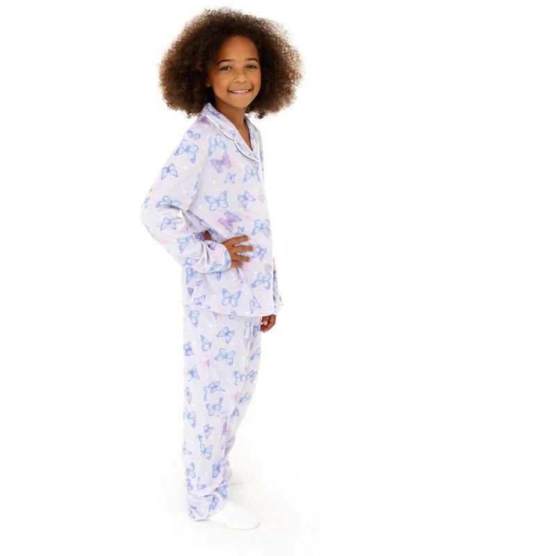Sleep On It Girls 2-Piece Button-Front Coat Pajama Set, 6 of 10