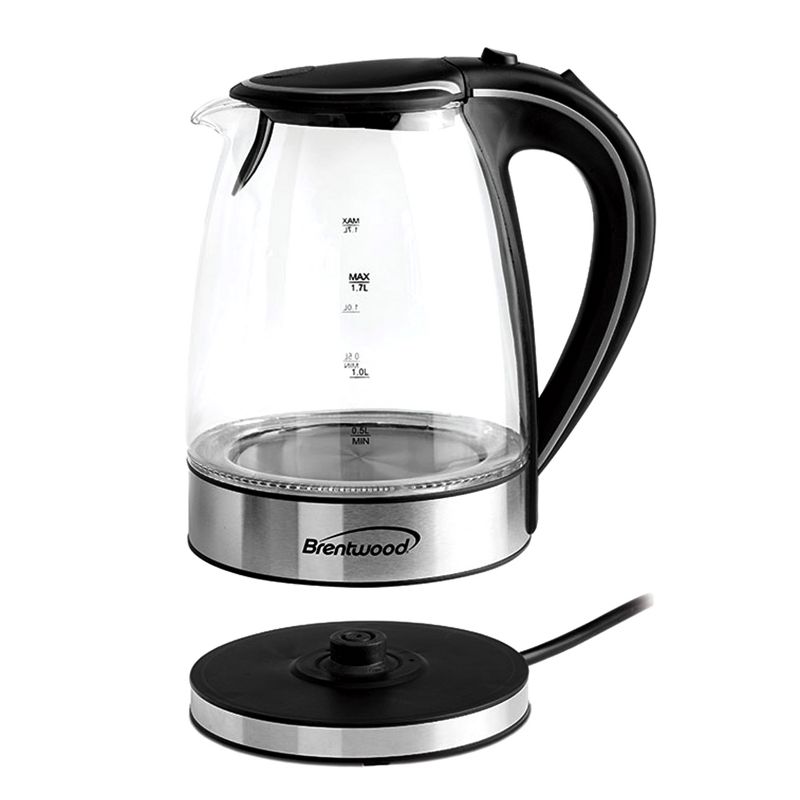 Brentwood 1.7L Tempered Glass Tea Kettle, 5 of 8