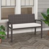 Tangkula 2-Person Patio Loveseat w/ Removable Seat Cushion Metal Frame Backrest - 3 of 4