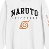 Naruto Shippuden Collegiate Text Crew Neck Long Sleeve Men's White Sweatshirt - 2 of 2