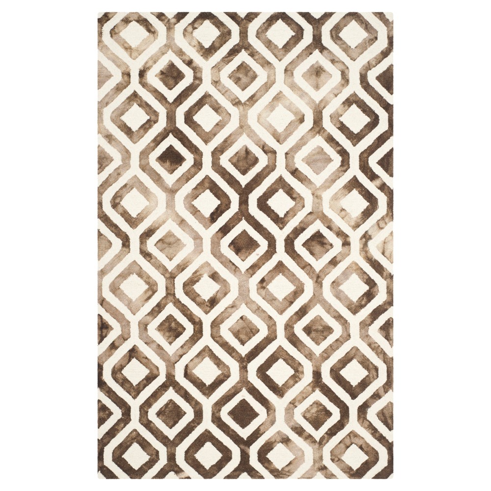 5'x8' Deon Area Rug Ivory/Chocolate - Safavieh