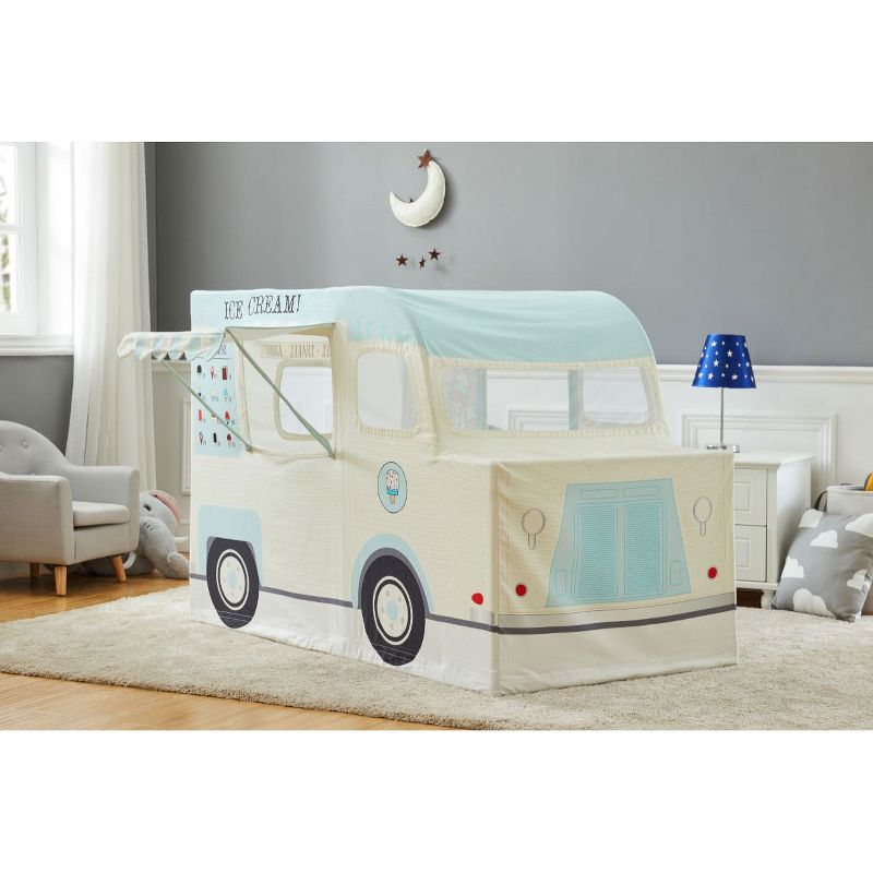 Wonder&Wise Indoor 59 x 32 x 40 Inch Childrens Kids Cotton Fabric Ice Cream Truck Pretend Play House Tent for Toddlers Ages 3 Years Old and Older, 3 of 7