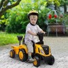 TopComfy Baby Walkers 2 in 1 Ride on Tractor, Caterpillar Licensed Ride on Excavator with Shovel Detachable Trailer, Yellow, 23.8"*12.6"*11" - 2 of 4