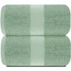 White Classic Luxury 100% Huge Cotton Bath Sheets Set of 2 - 35x70" - 2 of 4
