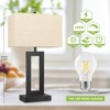 Itopfox Set of 2 Touch Control Table Lamps with USB Ports, Dimmable Nightstand Lamps with Fabric Shade for Bedroom, Living Room, Desk, Includes LED - 2 of 4