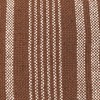 20" x 20" Hand Woven Brown Stripe Outdoor Polyester Accent Throw Pillow w/ White Fringe - 3 of 4