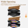 Unique Bargains Two-Tier Hand Carry Style Pencil Pouch with Large Capacity for Office Supplies 1 Pc - 4 of 4
