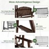 Tangkula 2 Person Wooden Garden Swing Bench Chair w/ Adjustable Cover for Garden Porch - 4 of 4