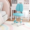 Costway Kids Study Chair with Adjustable Double Backrest, Footrest, Seat Height & Depth Gray/Blue/Pink - 4 of 4