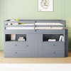 Twin Size Loft Bed with 4 Drawers, Underneath Cabinet and Shelves - 2 of 4
