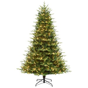 YARDSIGHT 7.5 ft. Pre-Lit Artificial Christmas Tree with 750 LED Lights, 32 Light Modes, Remote Control, and Timer Function - 1 of 4