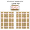Big Dot of Happiness Little Princess Crown - Mini Candy Bar Wrapper Stickers - Pink and Gold Baby Shower or Birthday Party Small Favors - 40 Count - 3 of 4