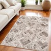 HomeRoots 5' X 8' Silver Abstract Geometric Hand Tufted Non Skid Area Rug - 2 of 4