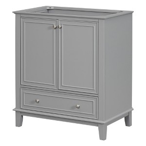 30" Bathroom Floor Storage Cabinet, Bathroom Vanity With Doors, Drawers, Adjustable Shelf Bathroom Cabinet - 1 of 4