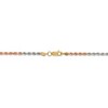 Black Bow Jewelry 2.9mm, 14k Tri-Color Gold, D/C Solid Rope Chain Bracelet - 3 of 4