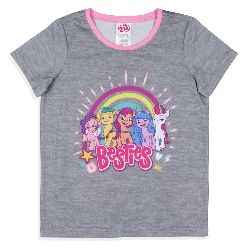 My Little Pony: A New Generation Girls' Sunny Starscout Friends Pajama Set Grey, 3 of 7