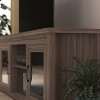65" Traditional Full Glass Door TV Stand for TVs up to 80" Gray Wash Oak - Merrick Lane: Engineered Wood, Laminate Surface - 4 of 4