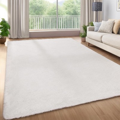 Fluffy Shaggy Rug: Tie-Dyed Furry Non-Shedding Plush Rug – Fuzzy Accent Carpet for Living Room, Bedroom | Soft Feet-Friendly Home Decor Floor Cover