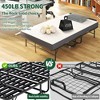 Sapphtopaz Twin Size Extra Long Folding Bed Frame, Heavy-Duty Rollaway Guest Bed with 5" Memory Foam for Tall People, Adults & Small Spaces - 3 of 4