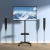 VEVOR Mobile TV Stand, Mobile TV Cart for 23 to 60 inch TVs, Height Adjustable Portable TV Stand with Wheels, with A Tray for Audio-Visual Devices - 2 of 4