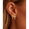 Gold/Silver Bow Earrings for Women, Post Ribbon Knot Earring Bow Stud Earrings Daily Jewelry - 2 of 4