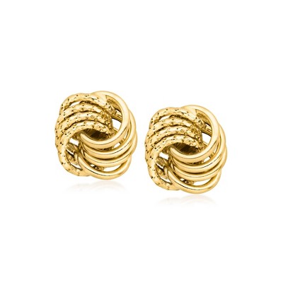 Ross-Simons Italian 18kt Yellow Gold Love Knot Earrings
