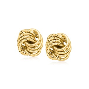 Ross-Simons Italian 18kt Yellow Gold Love Knot Earrings - 1 of 2
