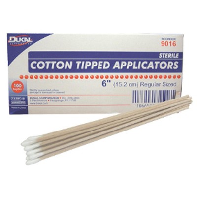 Dukal Cotton Tip Sterile Applicator 6" 100 Ct,