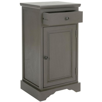 Transitional Grey Pine Freestanding Office Storage Cabinet