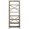 vidaXL 7-Tier Bookcase 31.5 in.x11.8 in.x78.7 in. Solid Wood Acacia - 3 of 4
