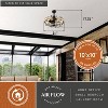 VAXCEL Kenton Black and Gold Satin Brass Contemporary 21-in. Fandelier Ceiling Fan with Cage Light Kit and Remote - 3 of 4