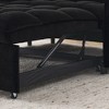 47" Velvet Loveseat Bed with Pull-Out Bed & USB Charging - 4 of 4